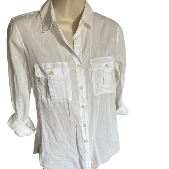 J. Crew White Button-Down Shirt - Picture 3 of 6